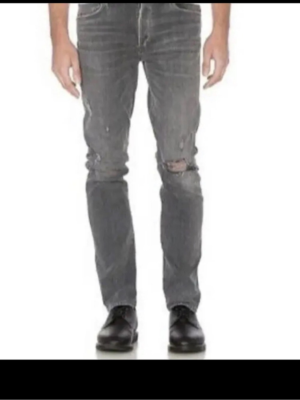 Agolde Bowery Super Skinny Jeans in Distressed Gray Wash, Size 29, NWT